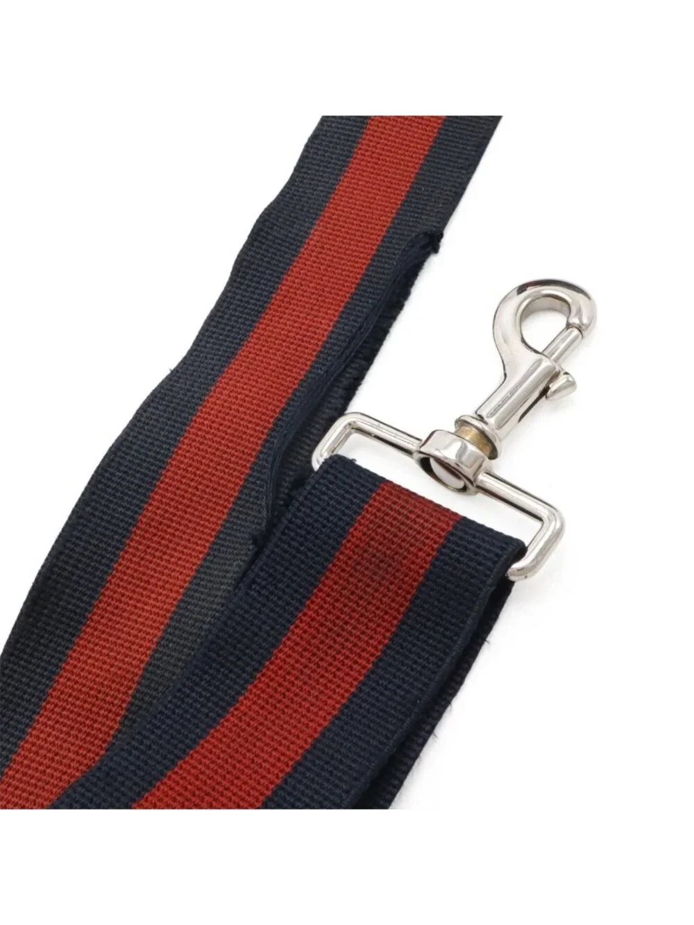 Gucci GG Supreme Web Stripe Belt Bag Leather Black Gray Silver